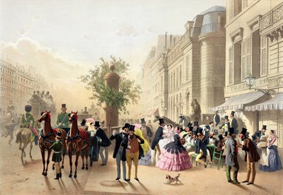 Boulevard des Italiens ، من "Physionomies de Paris" ، 1856 بواسطة يوجين تشارلز فرانسوا جيرارد